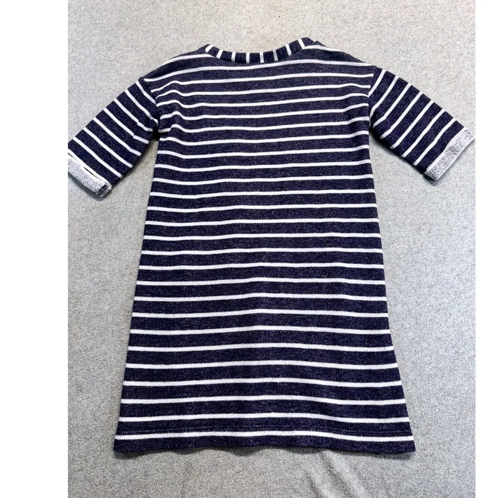 Gymboree Girls Dress Size 6 Navy Stripe Knit Dress Emoji Patch Donut Heart Cute